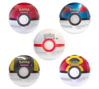 Pokémon PKM Pokeball Tin Automne 2025 DE, 3 boosters + 2 feuilles d'autocollants