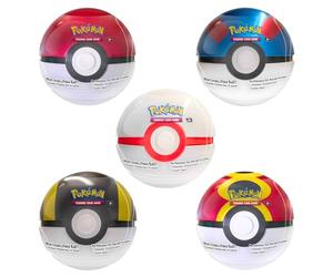 Pokémon PKM Pokeball Tin Automne 2025 DE, 3 boosters + 2 feuilles d'autocollants