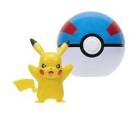 Pokémon PKW2660 Clip'n'Go Poké Ball Pikachu & Guter Ball Poké Ball Officiel Poké Ball avec Figurine détaillée de 5 cm