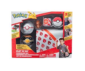 Pokémon PKW2713 Clip 'N' GO Bandolier Ensemble Comprenant Une Figurine de Combat Vulpix de 5,1 cm avec des Accessoires de Balle de Luxe Premier, Multicolore