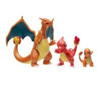 Pokémon Figurine Select Evolution Multipack Salamèche, Reptincel et Dracaufeu Multicolore