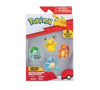 Pokémon Pack de 4 figurines Pikachu, Bulbasaur, Charmander, Squirtle – 5 cm