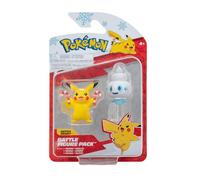Pokémon PKW3028 - Battle Figure Pack - Winter Pikachu & Gelatini Set de Figurines Officielles