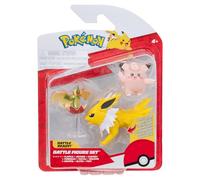 Pokémon PKW3510 - Figurine de Bataille - Piepi Drapfel, Blitza, Ensemble de Figurines Officielles