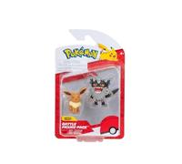 Pokémon PKW3577 - Figurine de Combat - Mauzinger & Evoli - Figurines Officielles détaillées - 5 cm chacune