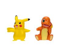 Pokémon PKW3585 PKW-Battle Figure First Partner Lot de 2 (Charmander #2 & Pikachu (Femelle)) W2, Multicolore