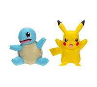 Pokémon – Lot de 2 Figurines de Combat PKW3586 First Partner Squirtle et Pikachu multicolore, 5,1 cm