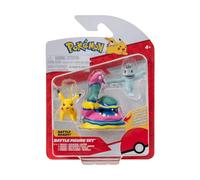 Pokémon PKW3597 Figurine de Bataille Pikachu, Machollo et Alola-Sleimok
