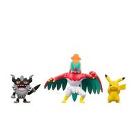 Pokemon PKW3601 PKW-Battle Figure Set (3PK: Pikachu #8, Perrserker, Hawlucha) W20, Multicolore