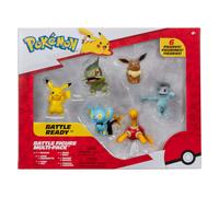 Pokémon PKW3614 Lot de 6 Figurines de Combat, avec Pikachu, Pottrott, Milza, She