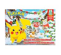 Pokémon PKW3624 - Calendrier de l'Avent 2024 - Figurine de bataille de luxe, calendrier officiel Pokémon avec lumière, son et 24 surprises