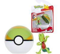 Pokémon PKW3639 Clip'n'Go Poké Ball - Geckarbor & Nid Ball Officiel Poké Ball avec Figurine de 5 cm