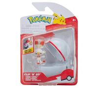 Pokémon PKW3642 Clip'n'Go Poké Ball - Hopplo & Premier Ball - Poké Ball Officiel avec Figurine de 5 cm