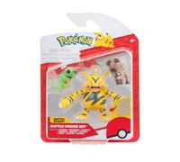 Pokémon PKW3892 - Figurine de Bataille - Raupy, Wuffels, Elektek, Figurines Officielles