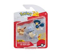 Pokémon PKW3895 - Figurine de Bataille - Evoli, Kramurx, Schillok, Figurines Officielles