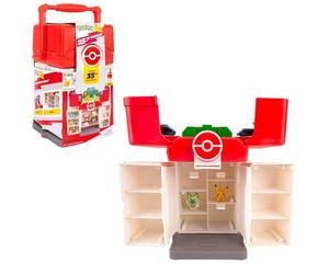 Pokémon PKW4048 Play 'N' Display Kit de Jeu Portable avec arène de Combat et 2 Figurines de Combat