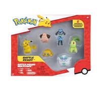Pokémon Figurines JAZWARES Battle Figure Multipack 6 figurines peintes 5 cm Rouge/Blanc/Jaune