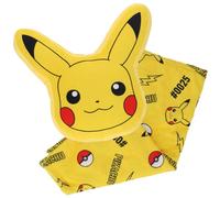POKEMON - Plaid Pikachu avec Coussin 2 en 1 Pokémon - Plaid Doux et Moelleux Rangé dans un Coussin Pikachu, Fermeture Éclair au Dos