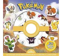 Pokémon - 30 Stickers Épais Repositionnables, 4 Décors À Compléter