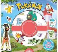 Pokémon - Pochette de stickers épais repositionnables - Paldea - Pochette de 30 autocollants épais et repositionnables avec 4 décors - Dès 3 ans