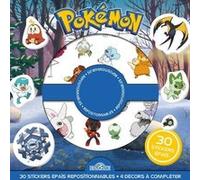 Pokémon - 30 Stickers Épais Repositionnables, 4 Décors À Compléter