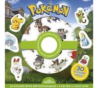 Pokémon - Pochette de stickers repositionnables - Cherche-et-trouve et jeux ! - Pochette de 30 autocollants épais et repositionnables avec 4 décors - Dès 3 ans