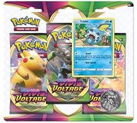 Pokémon POK80753D12 TCG : Épée et Bouclier 4 Vivid Voltage Lot de 3 boosters (Un au Hasard), Couleurs mélangées