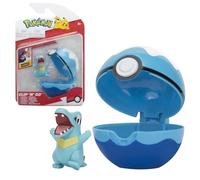 Pokémon Poké Ball Clip'n'Go - Totodile & Diving Ball - Pokéball Officiel avec Figurine de 5 cm