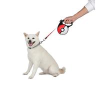 Pokémon Poké Ball Laisse rétractable pour Animal Domestique avec Bande réfléchissante, Frein à Main, Serrure, Prise en Main Confortable et Clip en métal 4,8 m