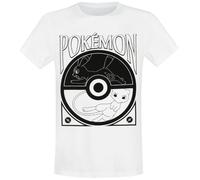 Pokémon Pokéball Balance Homme T-Shirt Manches Courtes Blanc M 100% Coton Regular/Coupe Standard