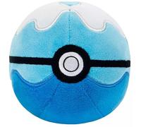 Pokemon Pokeball en peluche de 10,2 cm - Jouet en peluche douce avec fond lesté (balle de plongée)