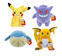 Pokémon Pokémon 95257-14 Peluche ondulée 30 cm Pikachu, Gengar, Wailmar, Raichu, jouet officiel pour enfants 2+