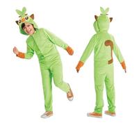 Pokémon - Pokémon Costume Enfant Ouistempo Grookey Combinaison avec Capuche - Taille L (10 à 12 Ans) - Sous Licence Officielle Nintendo - Déguisement pour Halloween, Carnaval ou Fête Déguisée