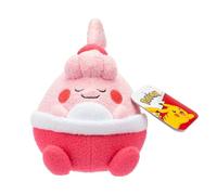 Pokémon Pokémon Peluche 12 cm Sleeping Happiny - Rouge/Rose - Peluche Officielle pour Enfant 2+ Ans