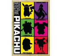 Pokemon - Pokémon - Poster - Détective Pikachu - Silhouette + cadre interchangeable, Shinsuke® Maxi MDF hêtre, vitre acrylique