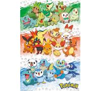 Pokémon - Pokémon - Poster - Premiers partenaires + 1 OB taille du poster 61x91,5cm