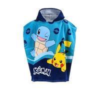 Pokemon Poncho de bain à capuche pour enfant garçon Pikachu Schiggy 55 x 110 cm