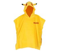POKEMON - Poncho Pikachu Pokémon avec capuche pour enfant - 100% Coton matière serviette - Jaune