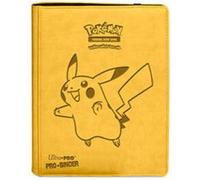 Pokémon - Portfolios - Premium Pro-Binder - Simili Cuir Jaune Pikachu - 20 Pages De 18 Cases