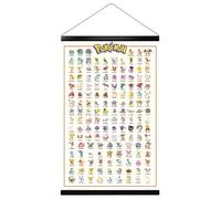 Pokemon Poster (région de Kanto 001-151 différents Pokémon) (taille : 61 x 91,5 cm) (poster et barres d'affiche)