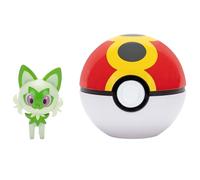 Pokémon Poussacha et BIS Ball Clip ‘N’ Go Comprend Une Figurine de Combat de 5 cm et Un Accessoire BIS Ball.
