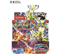 Pokémon- Présentoir d'enveloppes de l'expansion écarlate et Violet - Obsidienne enflammée du JCC (36 boosters) édition en Italien, 186-61340