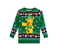 Pokémon Pull Pikachu de Noël Garçon Vert 11-12 Ans