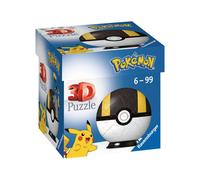 Ravensburger - Puzzle 3D Ball - Hyper Ball Pokémon - A partir de 6 Ans - 54 pièces numérotées à Assembler sans Colle - A Collectionner - Support Inclus - 11266