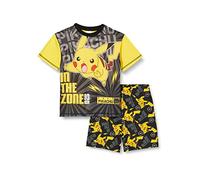 Pokemon Pyjama court Pikachu pour garçon, de 6 à 13 ans, produit officiel Pokémon pour enfants, jaune, 11-12 ans