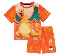 Pokémon Pyjama Court rétro Dracaufeu/Charizard, Rouge, 3-4 Ans 104cm