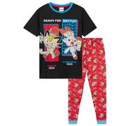 Pokémon Pyjama Enfant Garcon, Ensembles de Pyjama Garçon, Vêtements Enfant Ado 4-14 Ans Pikachu Dracaufeu Gengar (Noir/Rouge, 13-14 Ans)