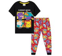 Pokémon Pyjama Enfant Garcon, Ensembles de Pyjama Garçon, Vêtements Enfant Ado 4-14 Ans Pikachu Dracaufeu Gengar (Multi/Noir, 9-10 Ans)