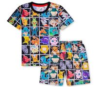 Pokémon Pyjama Enfant Garcon, Ensembles de Pyjama T-Shirt et Short (Multi, 7-8 Ans)