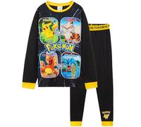 Pokémon Ensembles de Pyjama Garçon et Ado Set Long PJs Doux et Respirant Pyjama Pikachu Enfant Loungewear Cadeau Anime Cadeau Garçon (7-8 Ans, Jaune/Noir)